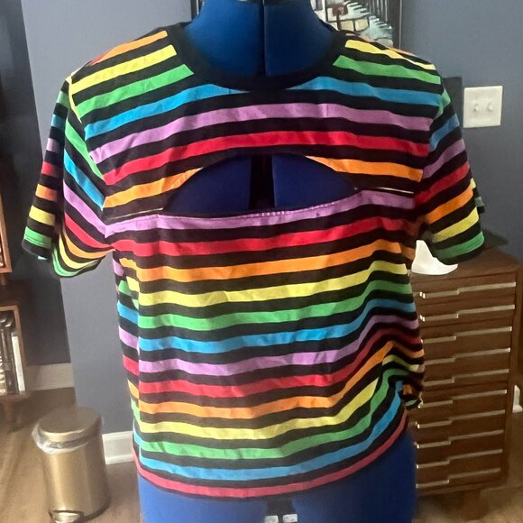 Hot Topic Pride Collection Crop Top with Cutout - Picture 3 of 5